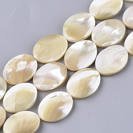 Natural Trochid Shell/Trochus Shell Beads Strands, Oval