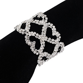Sparkling Wide Bracelet with Exaggerated Water Diamonds for a Prosperous Wedding Look