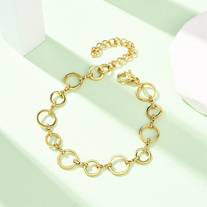 304 Браслеты из нержавеющей стали с круглыми звеньями для женщин