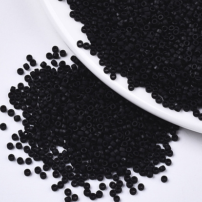 Opaque Glass Seed Beads, Fit for Machine Eembroidery, Frosted Colours, Round