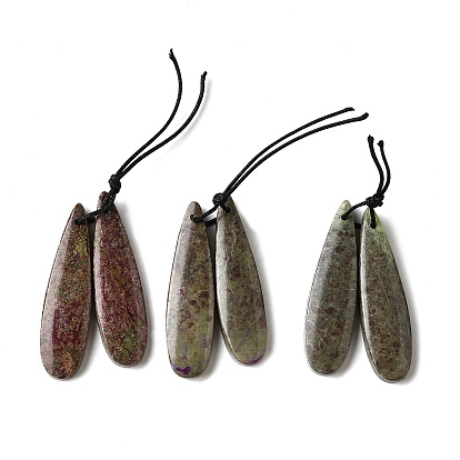 Подвески из натурального стихтита, слезинки