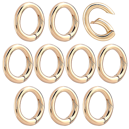 10шт. латунные пружинные кольца-затворы, овальные