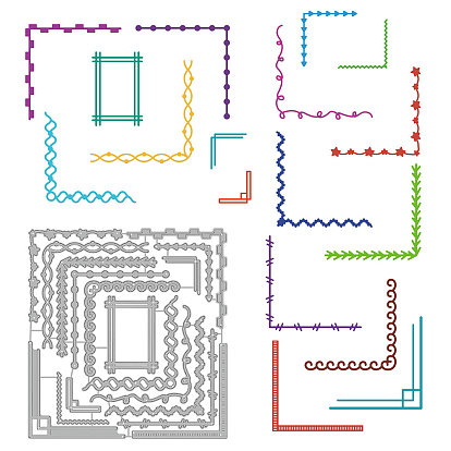 Угловые украшения из углеродистой стали трафареты для резки штампов, для diy scrapbooking, Фотоальбом, декоративная бумага для тиснения, цвет нержавеющей стали, смешанные узоры