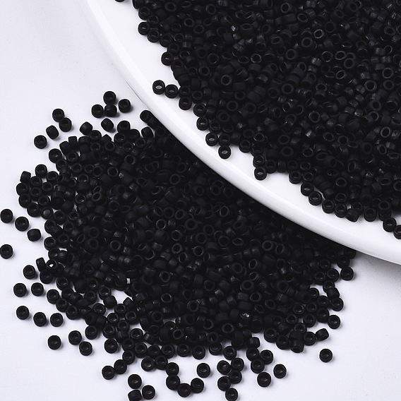 Opaque Glass Seed Beads, Fit for Machine Eembroidery, Frosted Colours, Round