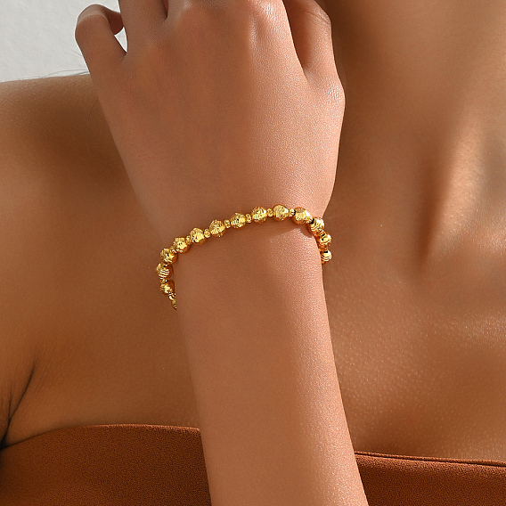 Современные латунные круглые браслеты из бисера для женщин