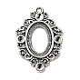 Тибетский стиль сплава кулон горный хрусталь и кабошон с открытой спиной настройки, без кадмия и без свинца, овальные, лоток : 18x13 мм, 35x25x2 мм, Отверстие : 2 мм, около 315 шт / 1000 г , подходят для стразов 3 мм 