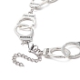 Tibetan Style Alloy Handcuff with Freedom Link Chain Necklaces for Men Women