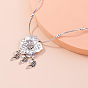 Vintage Alloy Flower Pendant Necklaces for Women