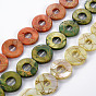 Natural Freshwater Shell Beads Strands, Dyed and Drawbench, Ring