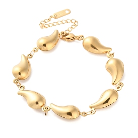 Stainless Steel Water Drop Link Chain Bracelets for Women