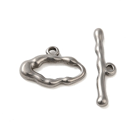 304 Stainless Steel Toggle Clasps, Oval
