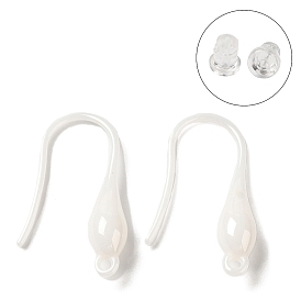 Hypoallergenic Bioceramics Zirconia Ceramic Ear Hooks, No Fading, Nickel Free