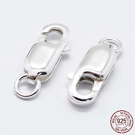 925 Sterling Silver Lobster Claw Clasps, with 925 Stamp