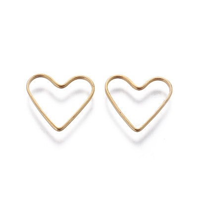 Anillos de bronce que une, accesorio de joyería de San Valentín, corazón, chapado en oro
