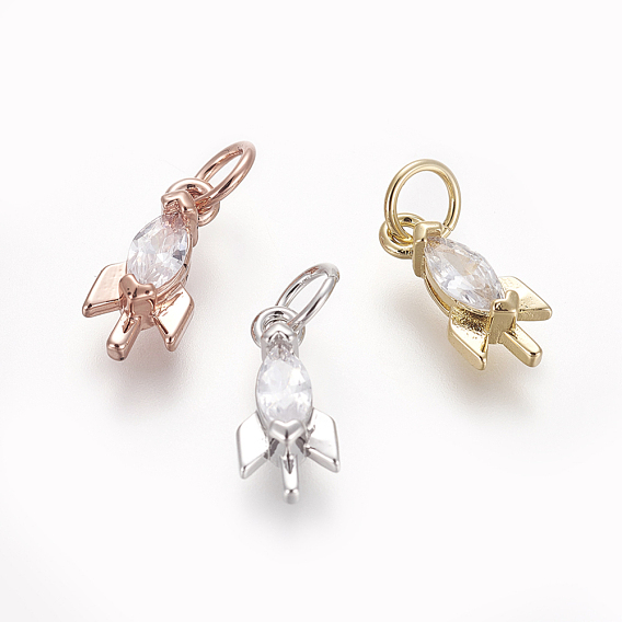 Латунные микро проложить кубического циркония прелести, долговечный, ракета