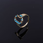 Gold Plated Devil Eye Ring for Women - Unique and Stylish Oil Drop Design