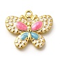 304 нержавеющей стальной эмали подвески, очарование бабочки, реальный 18 k позолоченный