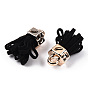 Faux Suede Tassel Pendant Decorations, with Rose Gold CCB Plastic Cord Ends