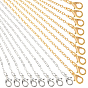Brass Cable Chains Necklace Making, with Lobster Claw Clasps