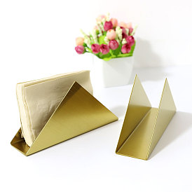 Creative stainless steel triangle paper towel seat dining table metal napkin seat vertical paper towel holder restaurant coffee shop hotel