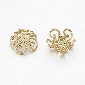 Brass Bead Caps, 5-Petal