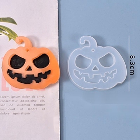 Halloween DIY Jack-O-Lantern Pendant Silicone Molds, Resin Casting Molds, For UV Resin, Epoxy Resin Jewelry Making