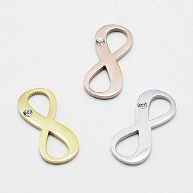 Экологически чистые 316 звенья из хирургической нержавеющей стали с покрытием из кубического циркония, долговечный, бесконечность