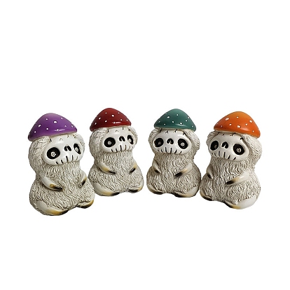 Фигурка из смолы с грибом и черепом, украшение сада на открытом воздухе, украшения из смолы