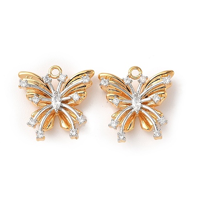 Латунные микро проложить кубического циркония подвески, бабочки прелести