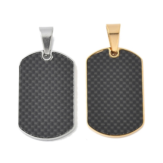 304 подвески из нержавеющей стали, с волокном, вакуумное покрытие pvd, прямоугольный шарм