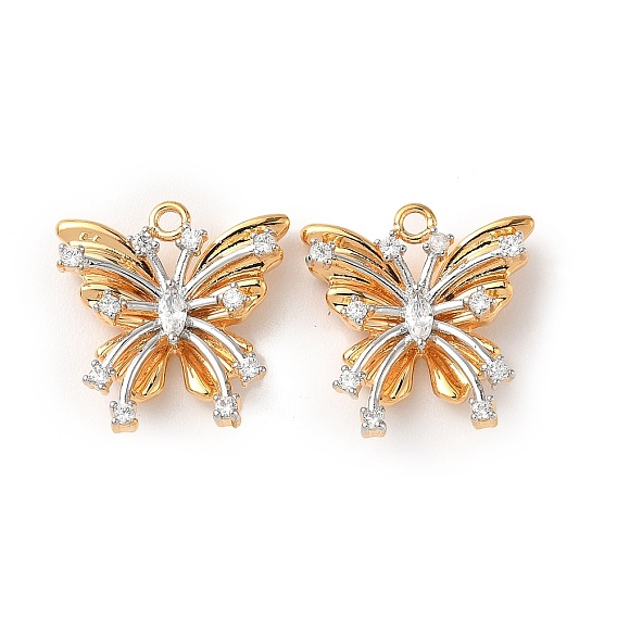 Латунные микро проложить кубического циркония подвески, бабочки прелести