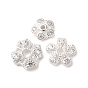 S925 серебряные прозрачные кубические циркониевые бусины, цветок