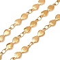 304 Stainless Steel Heart Link Chains, Soldered, with Spool, Ion Plating(IP), Long-Lasting Plated