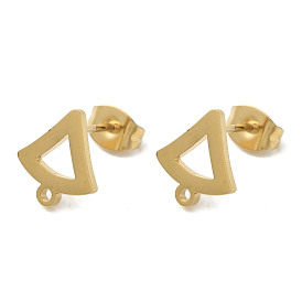 Ion Plating(IP) 304 Stainless Steel Stud Earring Findings, Triangle