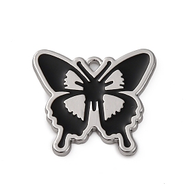 Подвески из эмали и сплава, без свинца и без кадмия, очарование бабочки, платина