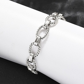 304 Stainless Steel Oval Link Chain Bracelets for Women