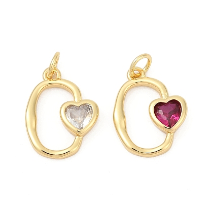 Кулон из циркония, овал с сердечками, долговечный, без свинца и без кадмия, стойки покрытие, реальный 18 k позолоченный, с целью перехода в кольце