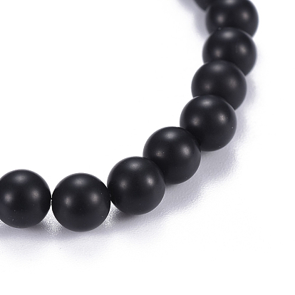 Gemstone Beads Stretch Bracelets, with Non-Magnetic Synthetic Hematite Beads