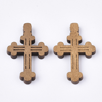 Деревянные подвески, крестик