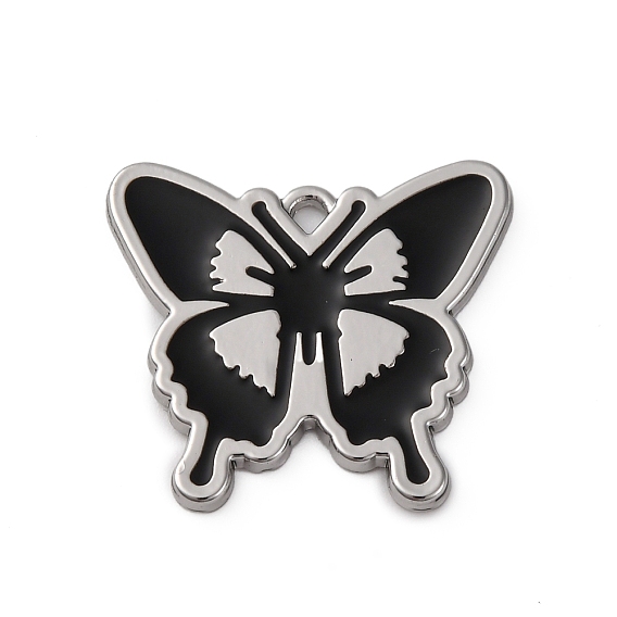 Подвески из эмали и сплава, без свинца и без кадмия, очарование бабочки, платина