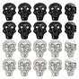 20 pièces 2 couleurs rivets décoratifs en alliage tête de mort, pour ceinture vêtements sac à main sac à main en cuir artisanat bricolage accessoires faits à la main
