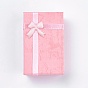 Cardboard Jewelry Boxes, with Ribbon Bowknot, Rectangle