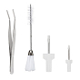 Sewing Machine Tool Set, Iron Screwdriver, with Nylon Brush Cleaning Tool, Iron Tweezers