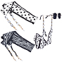 2Pcs 2 Colors Polyester & Acrylic Eyeglasses Chains, Neck Strap for Eyeglasses, with Silicone Loop Ends