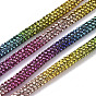PVC Tubular Synthetic Rubber Cord, Hollow Pipe, with Rhinestone