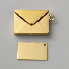 201 подвески из нержавеющей стали, подвески-конверты с магнитными застежками, без кадмия, без никеля и без свинца