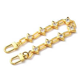 Лямки для сумок из сплава со стразами и заостренными звездчатыми звеньями, аксессуары для замены ручки сумки