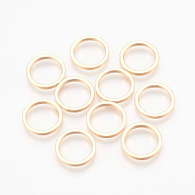 Латунные соединительные колечки, без никеля , реальный 18 k позолоченный