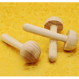 Rouleau champignon en bois, tampon d'encre d'impression papier, outil de gravure