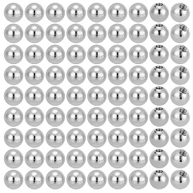 100шт 304 круглые ушковые гайки из нержавеющей стали, спинки для серьги, круглые